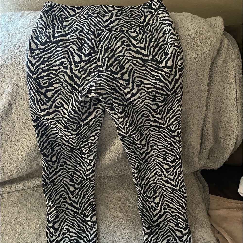 Size 6 zebra slacks.